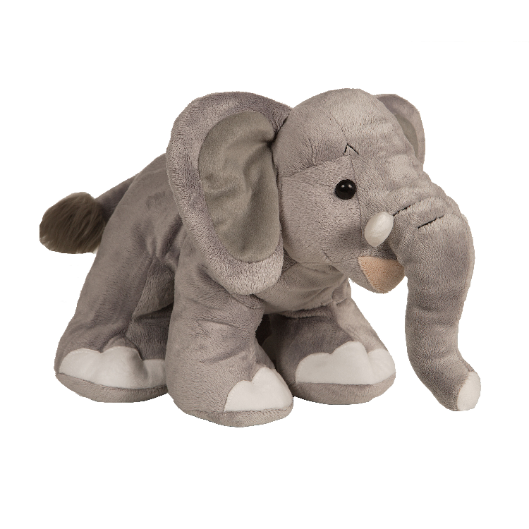  peluche éléphant gris debout 25 cm 